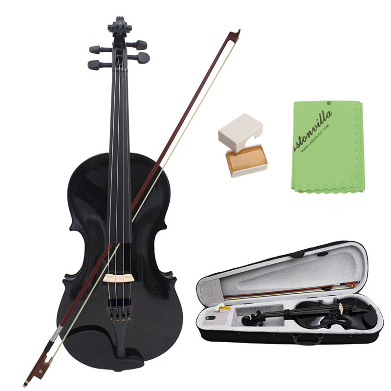 SLADE 4/4 Full Size Natural Acoustic Violin Fiddle with Free Carry Case + Bow + Rosin for Violin Beginner
