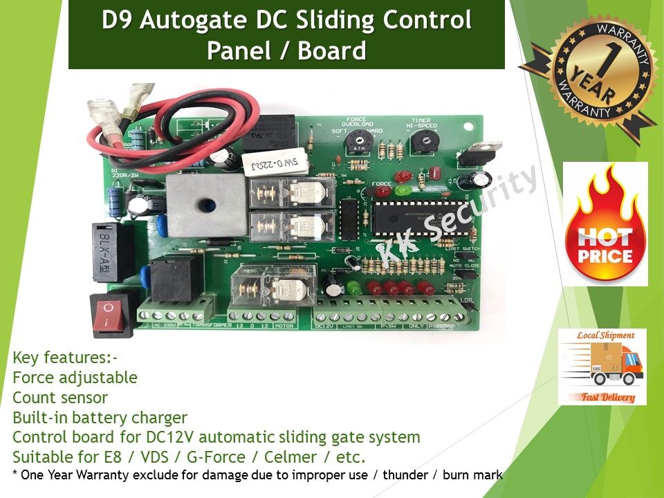 Autogate D9 Dc Sliding Control Panel Board 1 Unit Lazada