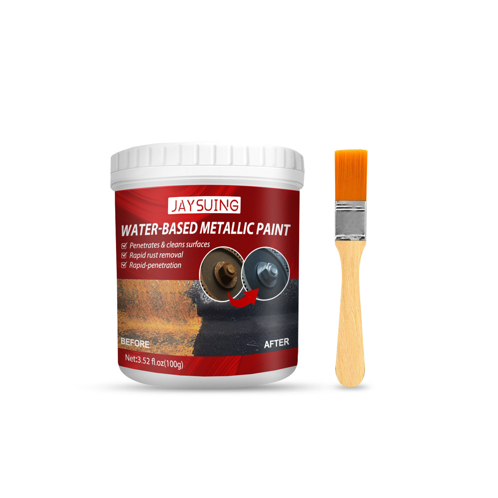 JAYSUING Car Antirust Primer Multipurpose Car Antirust Paste Rust Iron Protection Repair And