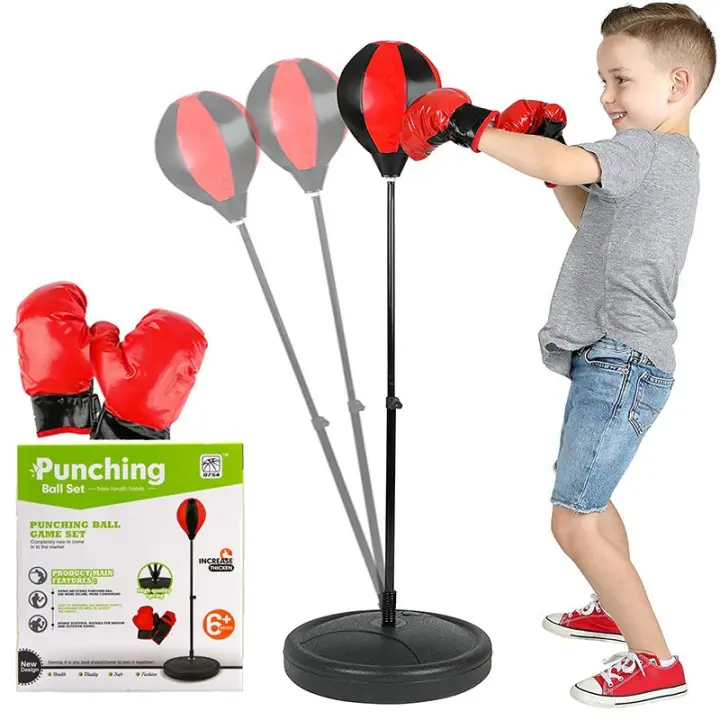 Punching bag stand with gloves Clearance