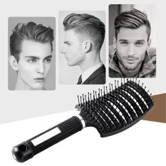 BEAUTYBIGBANG 1 Chiếc Lược Gỡ Rối Thông Gió Màu Trắng, Cong Tóc Bàn Chải, Lược Tạo Kiểu Tóc Dài, Dày, Xoăn, Tóc Ướt, Unisex