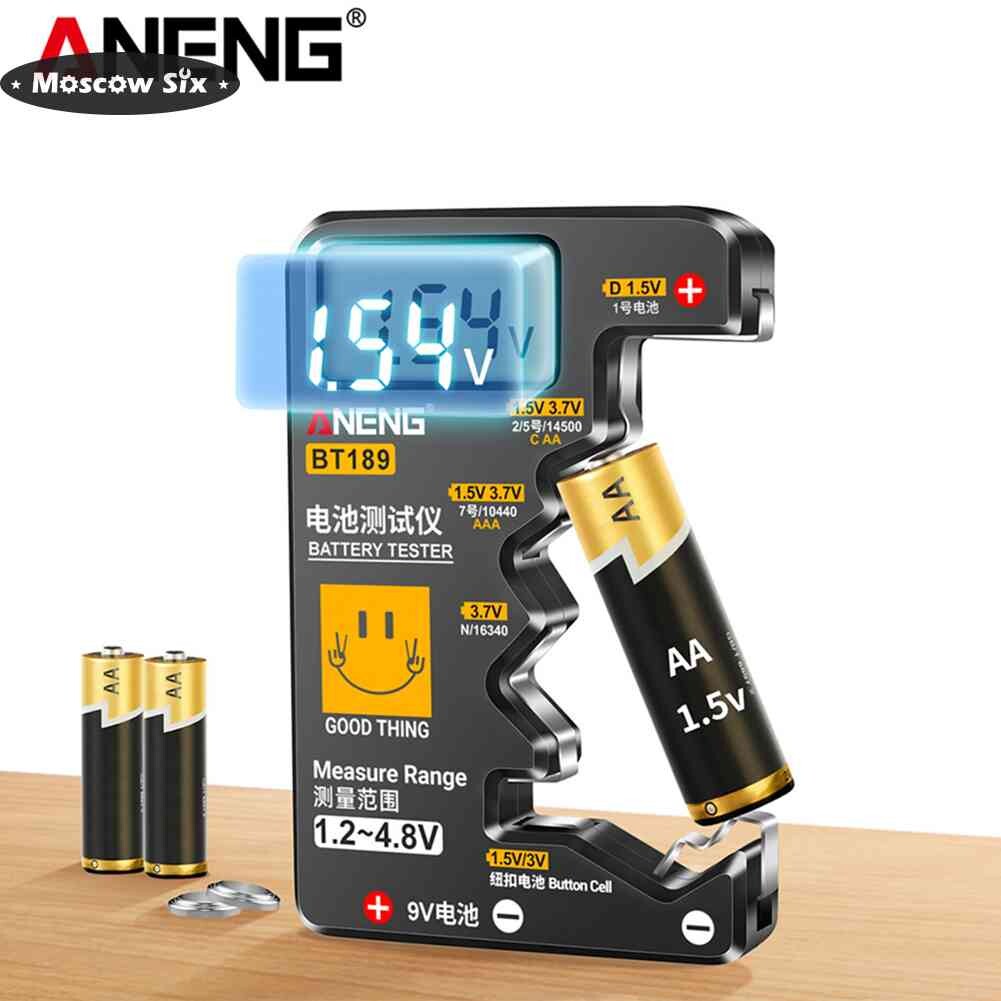 🔥BT189 Battery Voltage Tester LCD Display Batteries Power Testing Portable Battery Tester Volt Checker Small Battery Detector