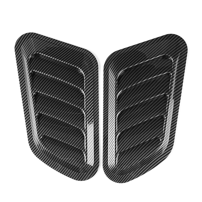 2pcs Car Engine Flow Intake Hood Vent Cover Decorative Cover