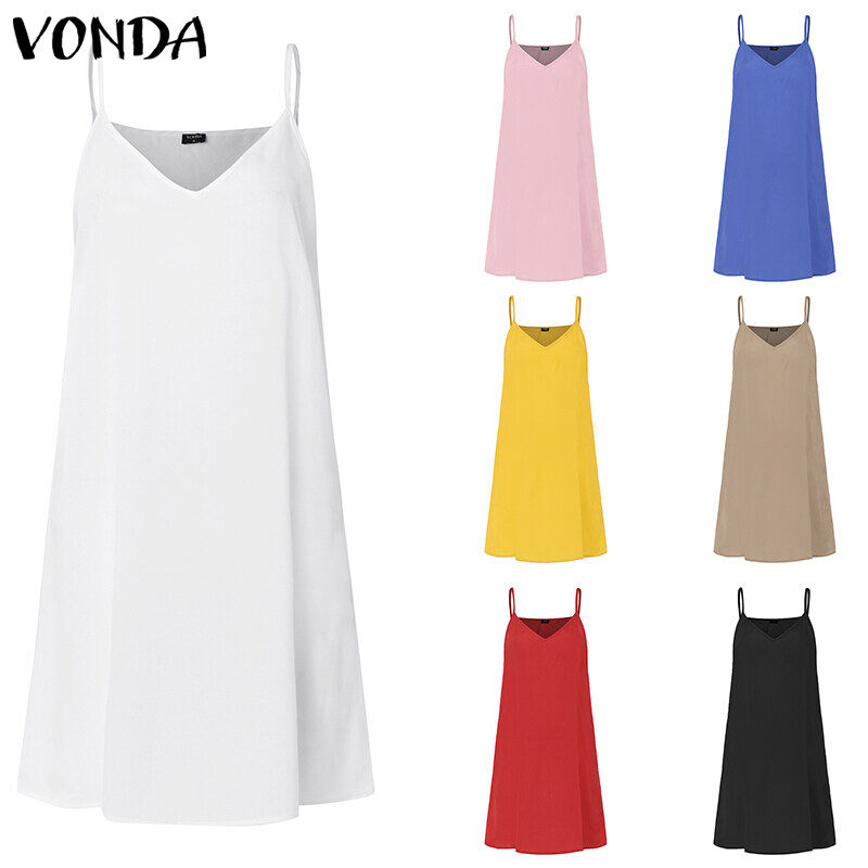 [จัดส่งฟรี+3 Days Delivery]VONDA เดรสสายเดี่ยว Cami Slip Dress