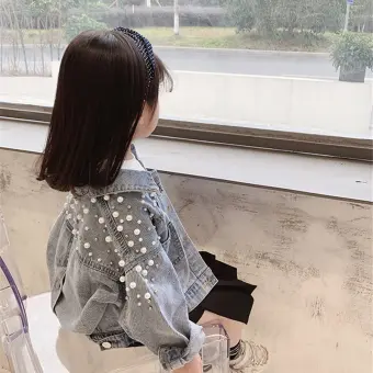 baby girl black denim jacket