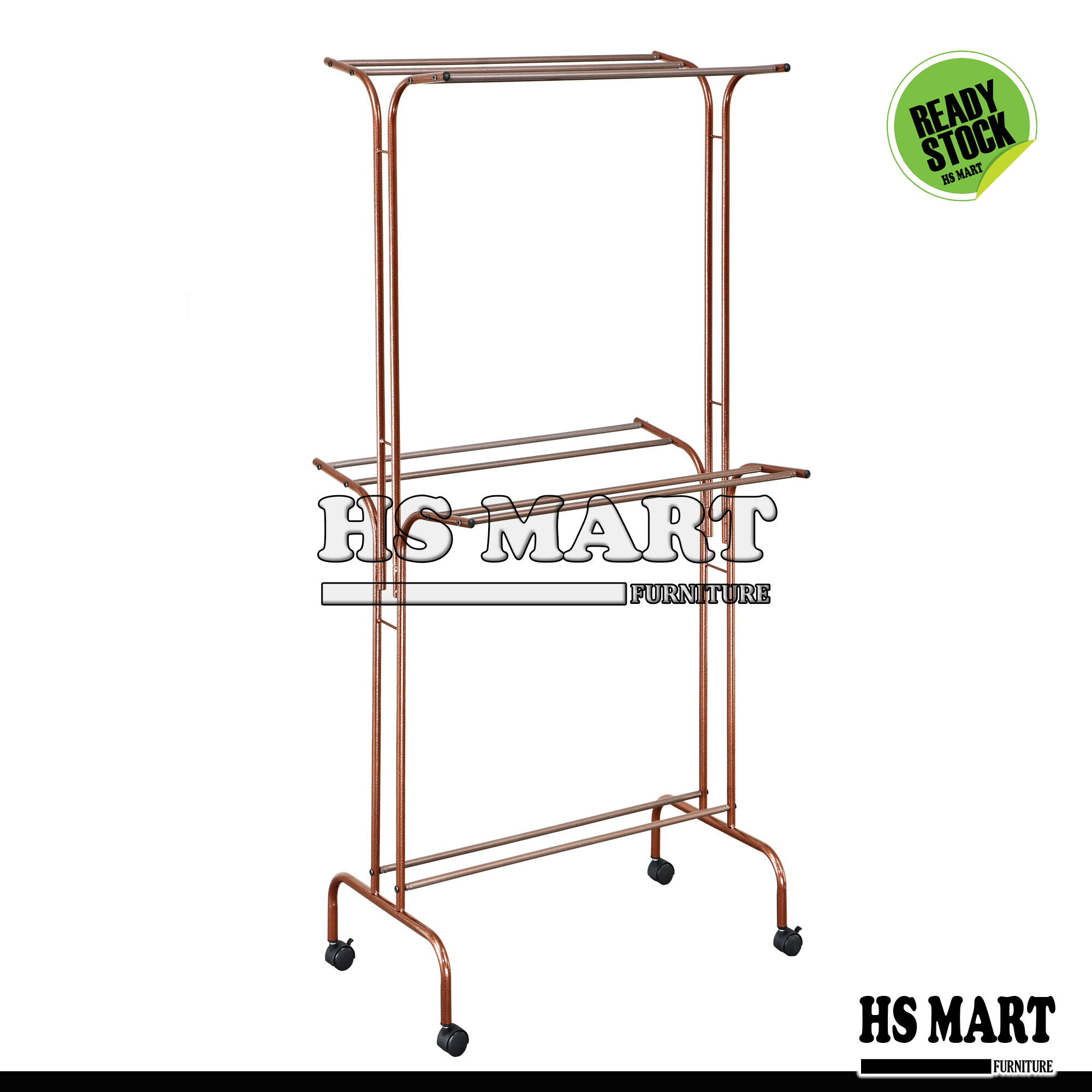 2 Tiers Anti Rust Clothes Hanger by HS T60C Ampaian Tuala / Penyidai