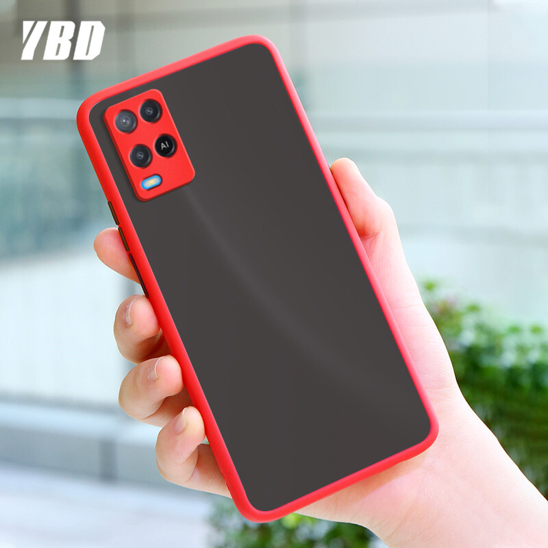 YBD Precision camera protection case For Oppo A54 2021 Casing multiple colour Matte Hard PC Back Cover Shockproof Phone Case