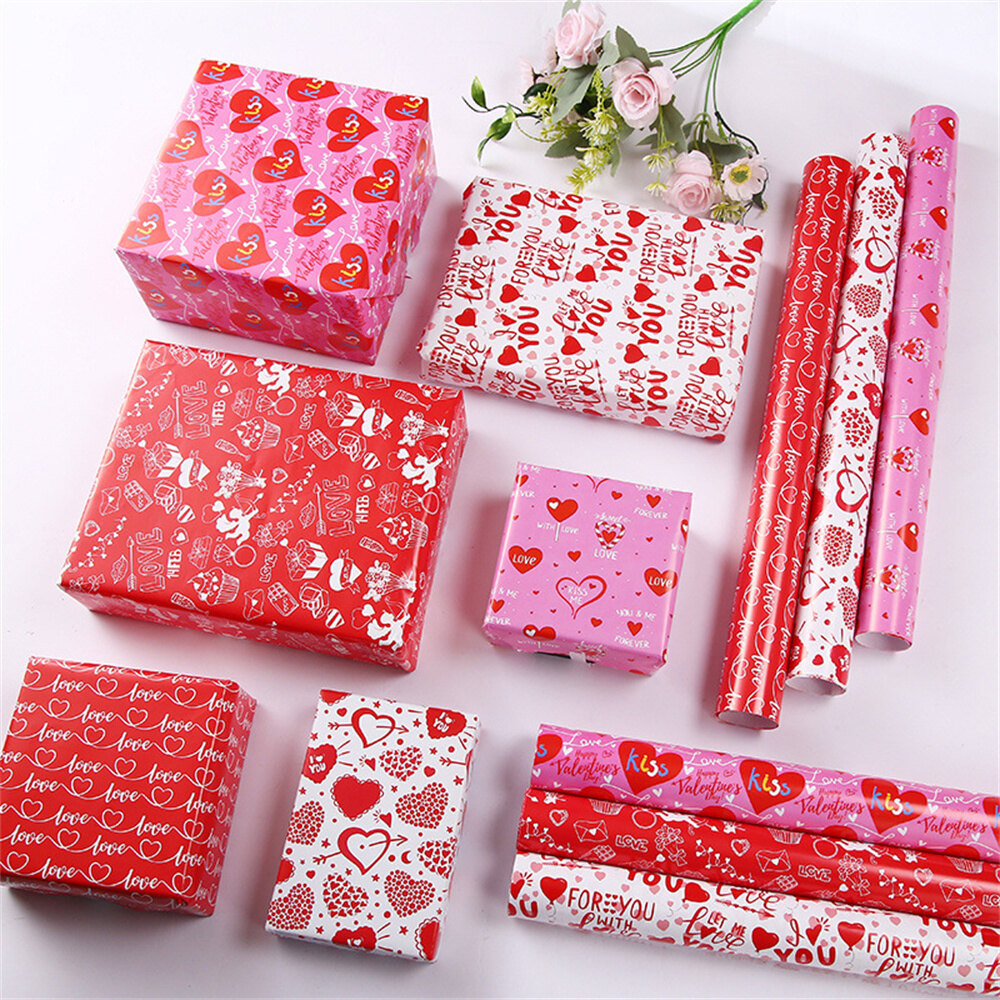 50*70cm 50*70cm Valentine's Day Gift Wrapping Paper Thicker Kraft Flower Box