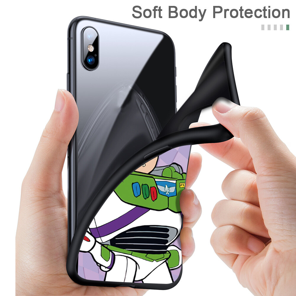 UCUC Casing Case For iPhone 7,iPhone 7 Plus,iPhone 8,iPhone 8 Plus Case (Finger Ring + Lanyard) Toy Story Buzz Lightyear Jessie Phone Case Shockproof Soft Silicone TPU Protective Phone Casing