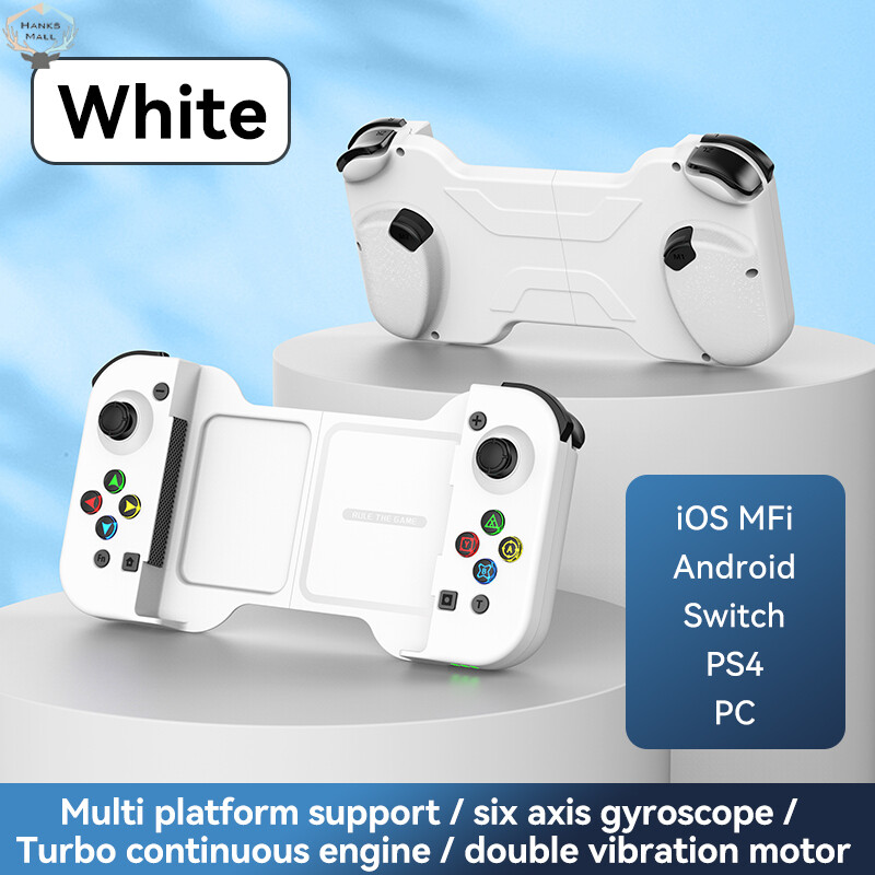 HK Mobile Phone Gamepad Bluetooth-compatible 5.0 Wireless Game Controller Retractable Joystick Compatible For Ios/android