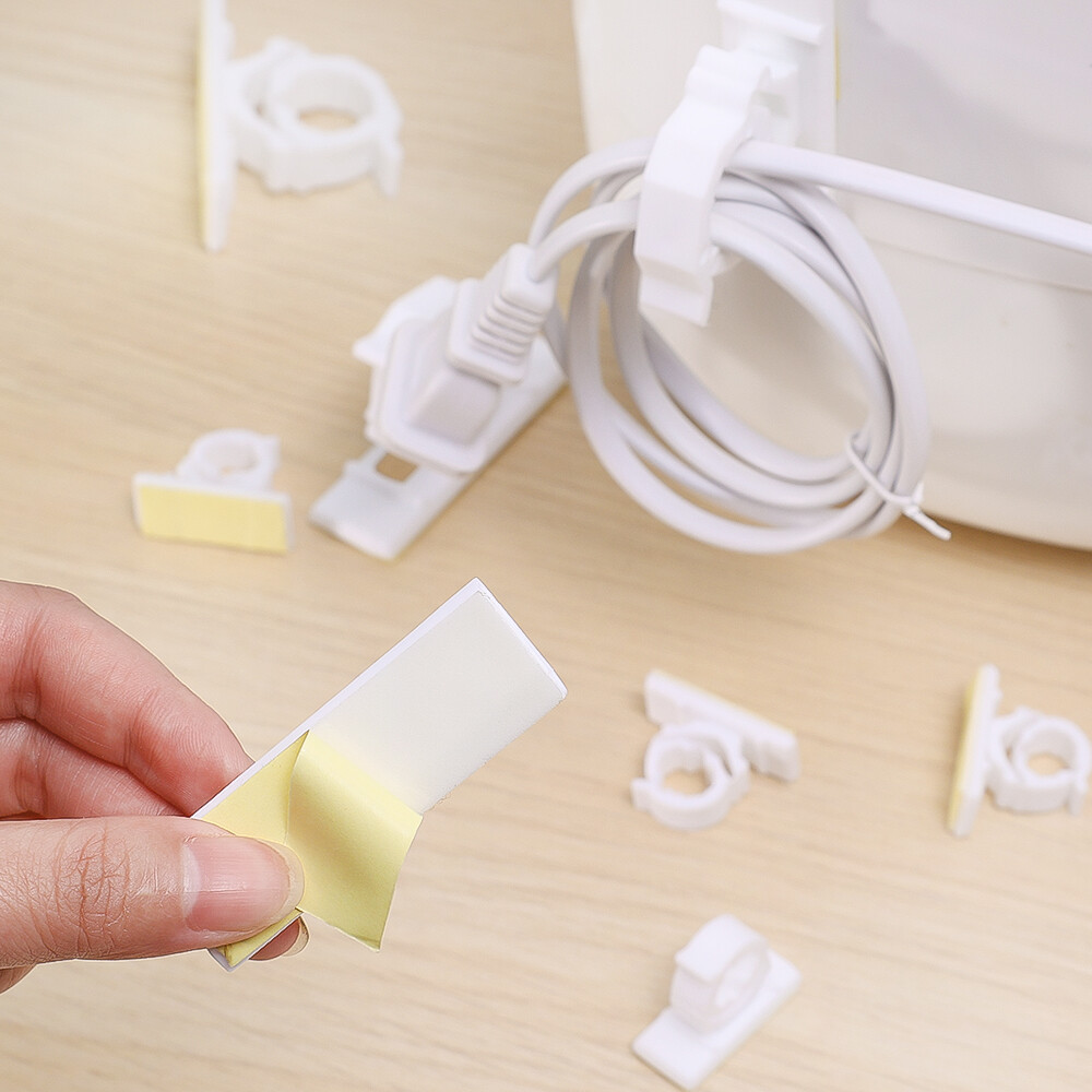 4 Chiếc Phích Cắm Phích Cắm Điện Móc Treo Dây Nguồn Liền Mạch Dính Chắc Dây Điện Phích Cắm Hình Dán Tường