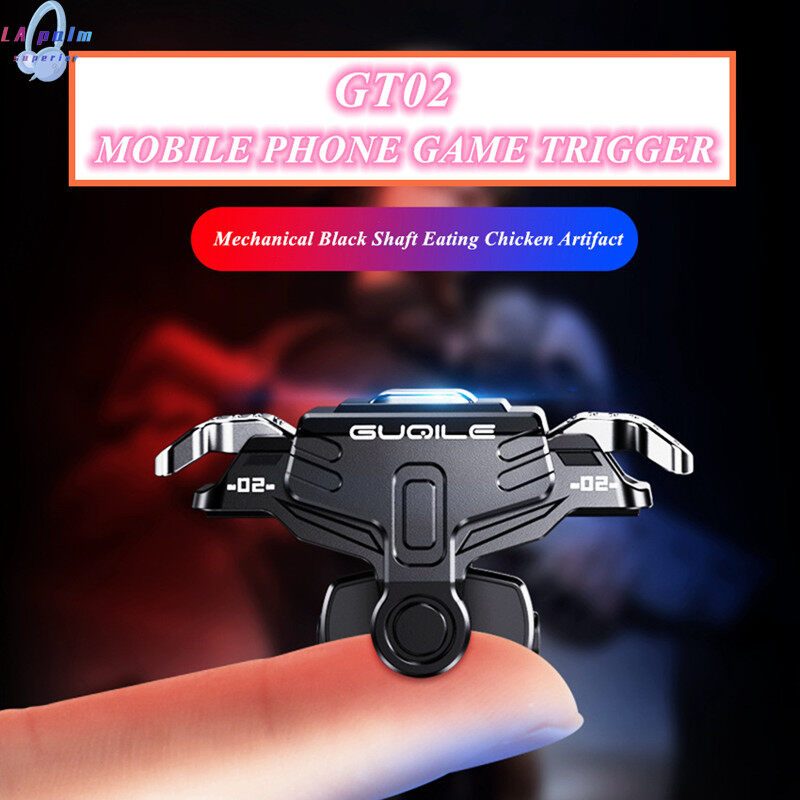 2pcs Gt02 Game Trigger Compatible For Pubg Aim Shooting Button Controller Gamepad Compatible For Iphone 13 Android