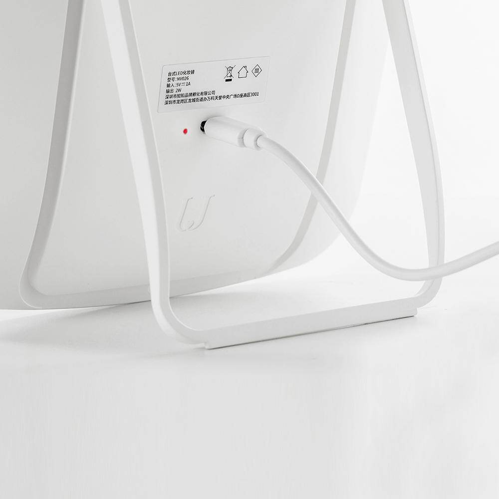 Xiaomi Mijia Gương Trang Điểm Gắn Đèn LED Với Công Tắc Cảm Ứng Ánh Sáng Điều Khiển Tự Nhiên Trang Điểm Di Động Đèn Led Ký Túc Xá Gương Để Bàn 1200MAh