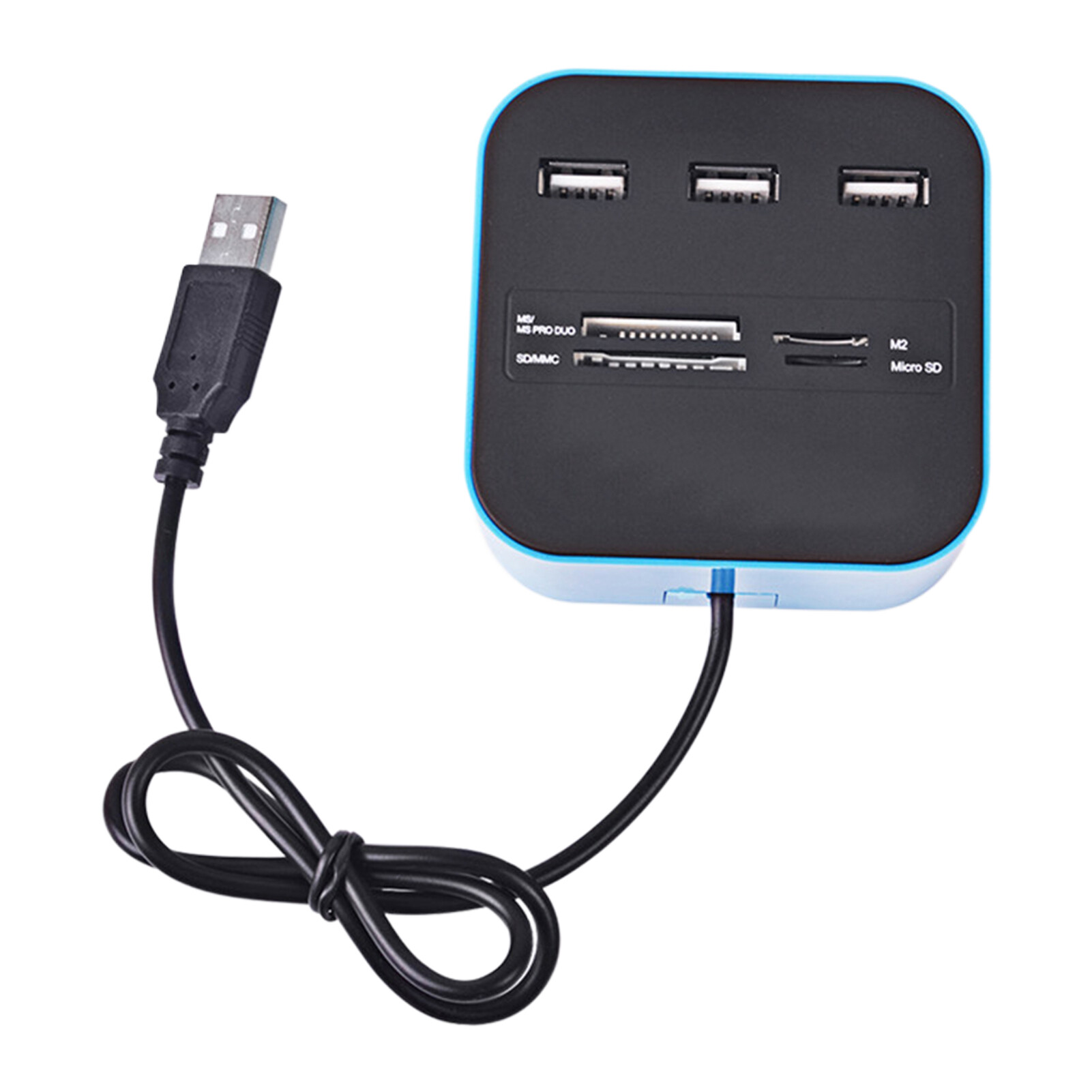 Yeqinhuia USB Hub Multifunctional Plug-and-play 3 Ports Card Reader SD Data Hub Computer Accessories USB Hub Automatic