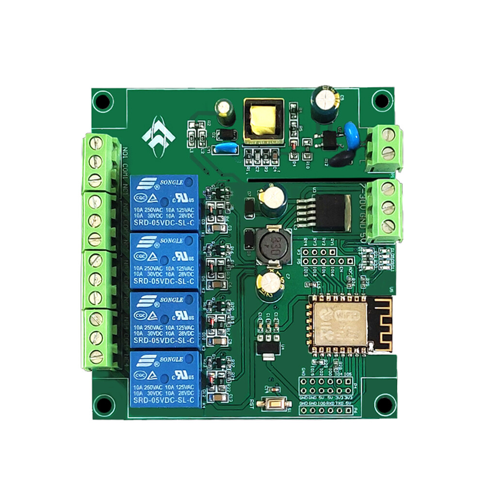 SeasBoat ESP-12F ESP8266 AC/DC Bảng Phát Triển Mô-đun Rơle 4 KÊNH WIFI