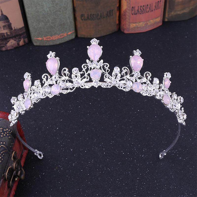 European Beatiful Bride Crown Alloy Drop Shaped Rhinestone Crown
