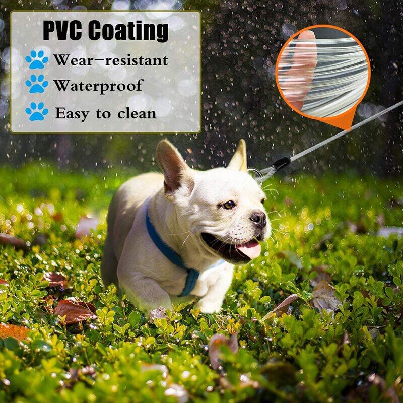 Bite Resistant Steel Wire Dog Leash Heavy Duty Comfortable Handle No