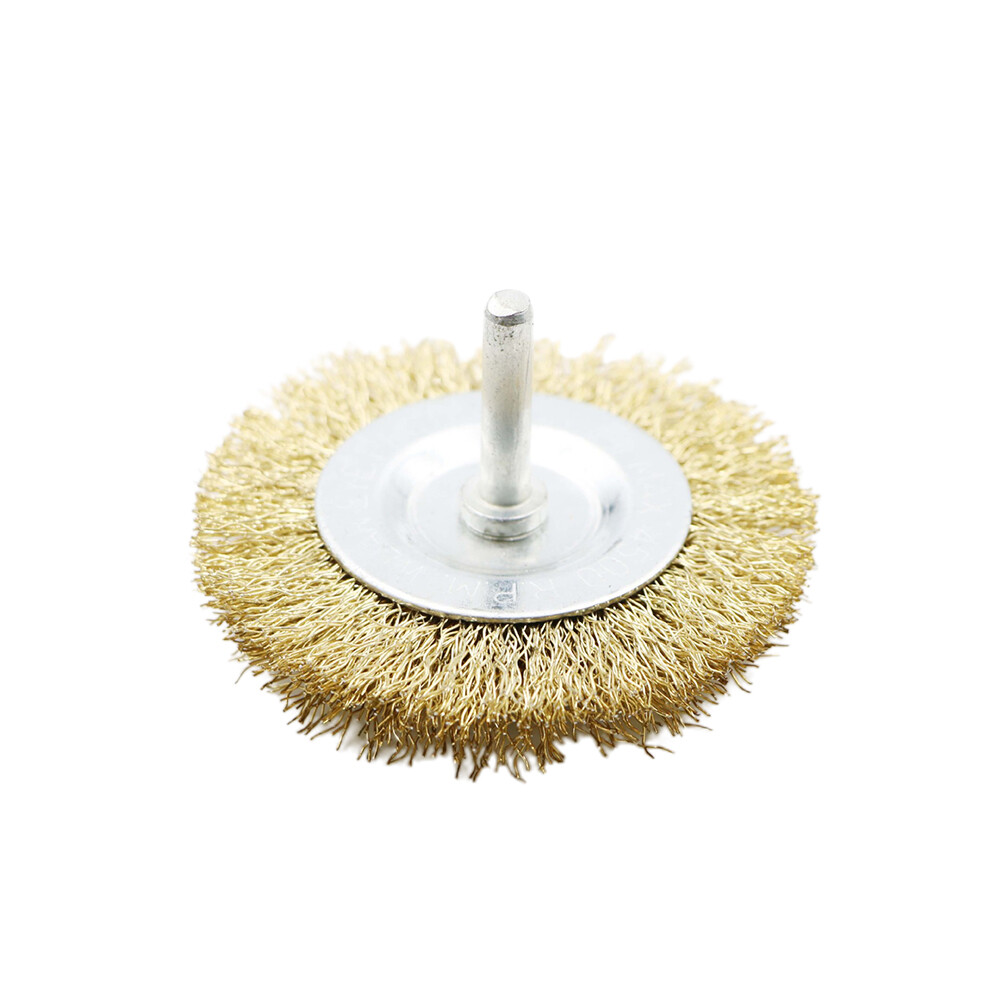 Farfi Metal T-type Rod Rust Removal Polishing Wheel Wire Brass Brush Grinding Disc