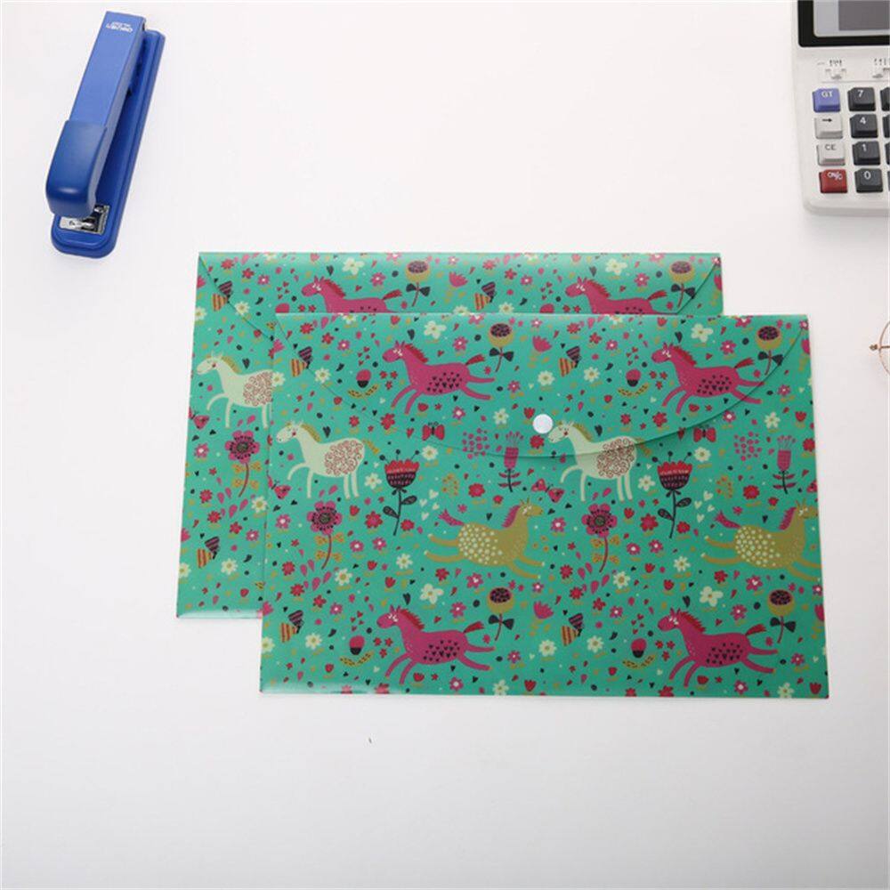 MMLUCK School Supplies Office for Student File Bag A4 File Folder Cartoon File Folder Document Bag Paper Organizer Bill Envelope