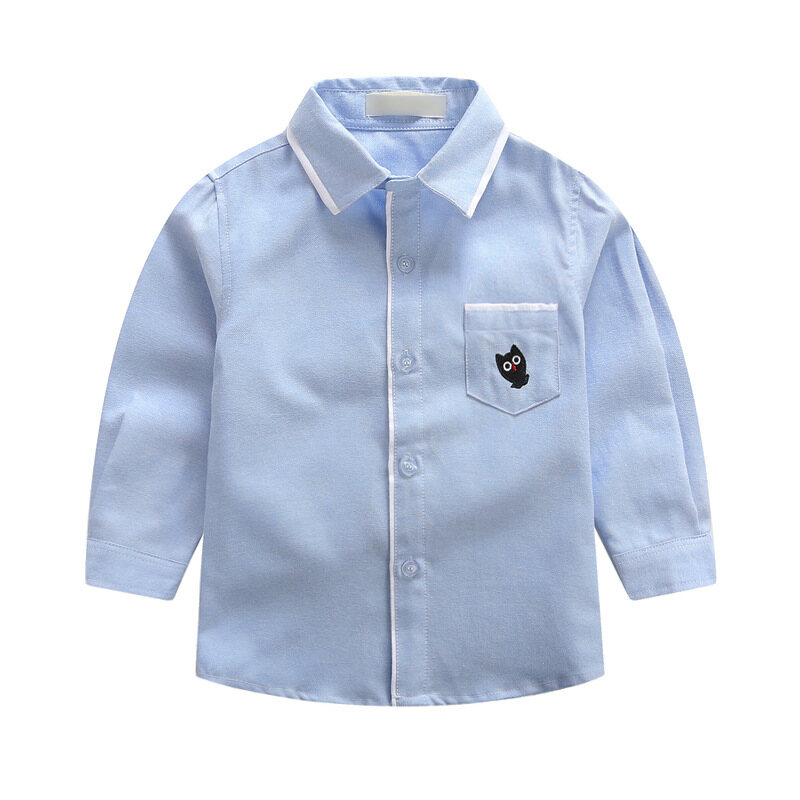 DIIMUU Infant Toddler Clothing Boys Shirts Cotton Casual Long Sleeve Cartoon Patchwork Shirt Kids Baby Clothes Children Clothing