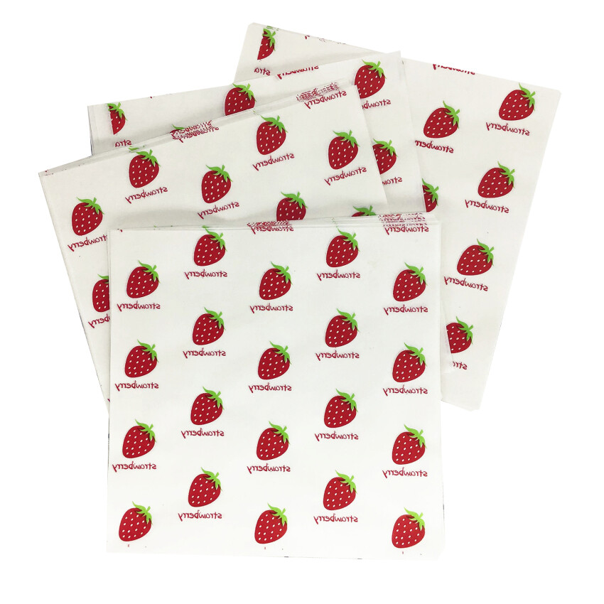 50 Sheets Oil-Proof Wax Paper Food Wrapper Paper Bread Sandwich Burger Fries Wrapping Baking Tools Fast Food Bread Oilpaper