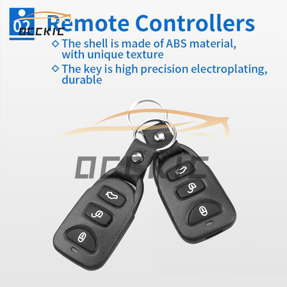 occkic Car Keyless Entry System for Central Door Lock with Remote Control Transmitter Control Central Locking Kit