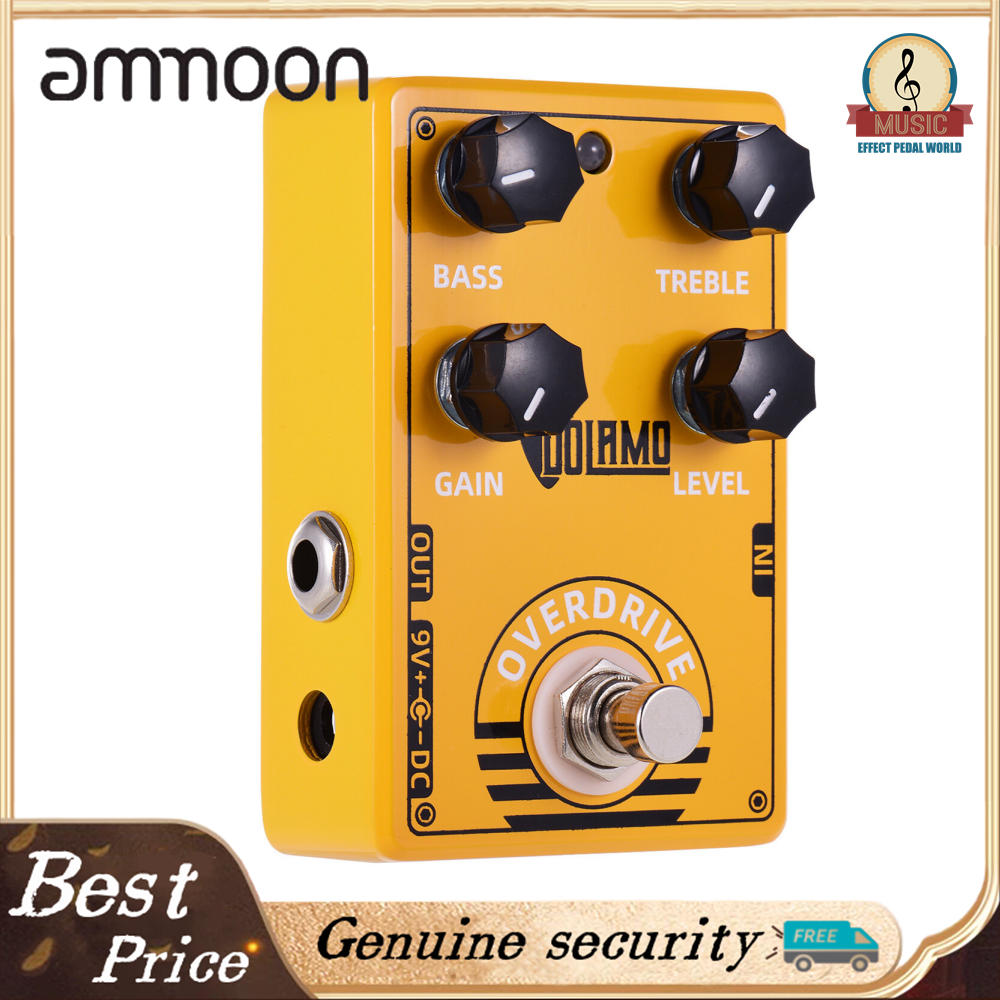 Dolamo D-8 Overdrive Guitar Effect Pedal with Bass Treble Gain Level Controls and True Bypass Design for Electric Guitar
