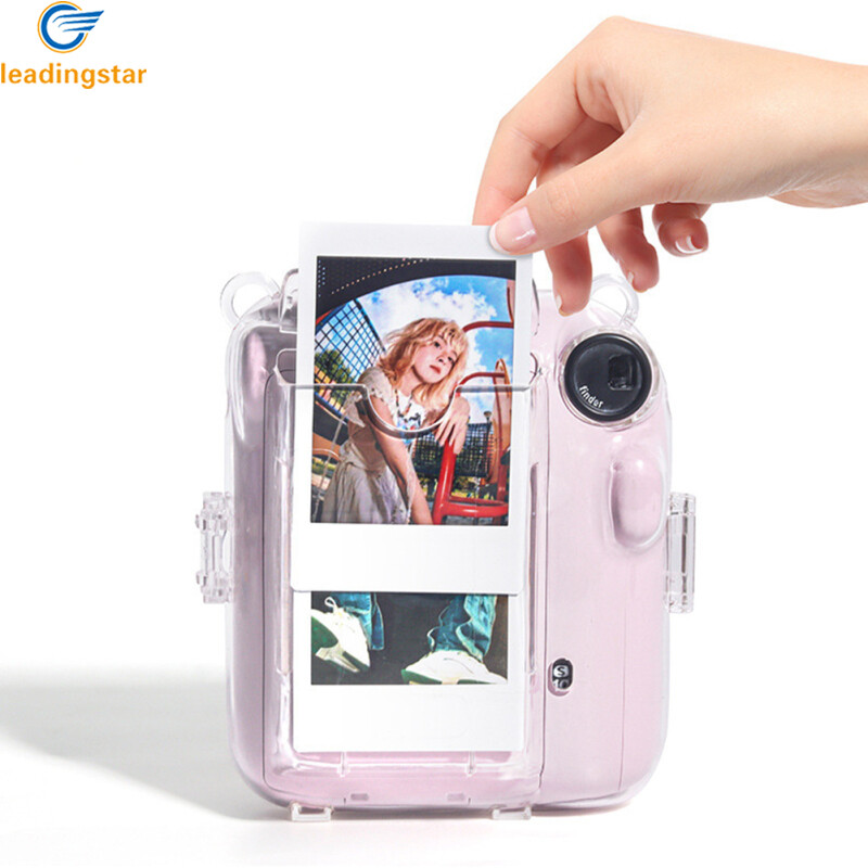 LeadingStar Fast Delivery Camera Case Scratch-Resistant Crystal Storage Protective Cover With Straps Sticker Compatible For Instax Mini 12