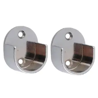 Perfk 2x Recess Bracket Curtain Rail Support Curtain Pole Bracket