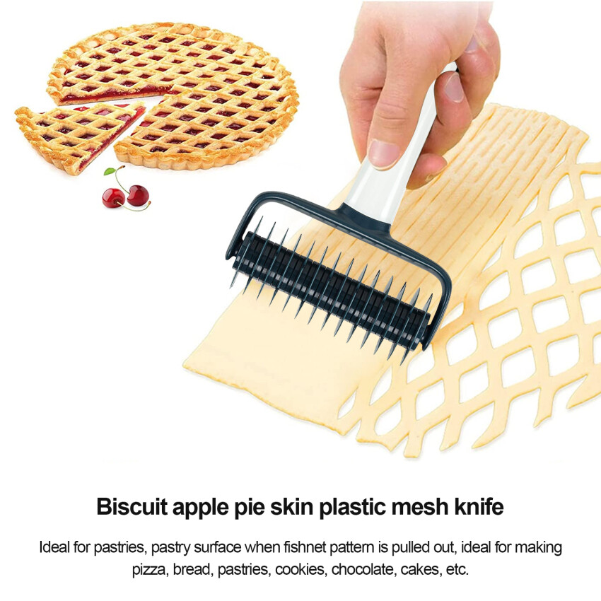 Lattice Roller Cutter, Cookie Pie Pizza Bread Pastry Crust Roller Cutter Baking Tool, Household Time-Saver Baking Pastry Tools For Pie Pizza Biscuits, Plastic Dough Lattice Cutter