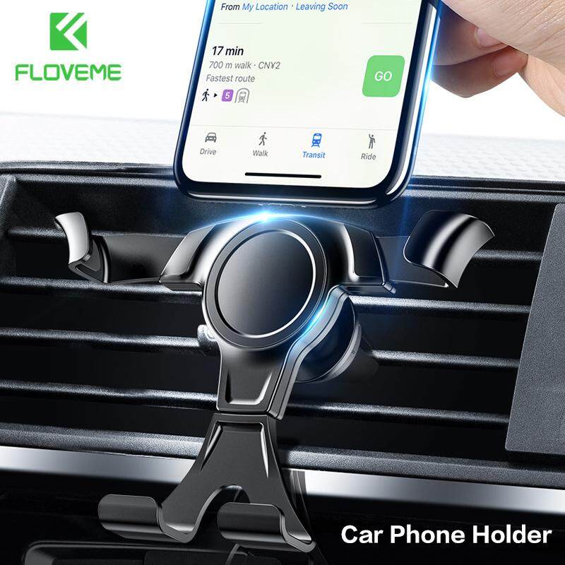 Floveme Ventilasi Udara Gravitasi Mobil Pemegang Telepon Mobil Universal Gagang Jepit Ikat Penyangga iPhone X XS/Samsung S8 S9 Plus/OPPO R15/ vivo Y85/XIAOMI Redmi 5 Plus Dll