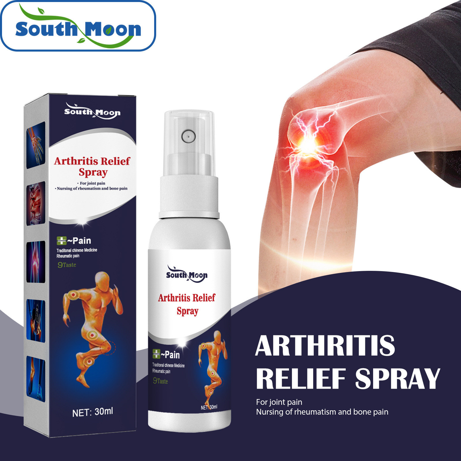 South Moon Arthritis Relief Spray Pain Relief Spray Tiger Oil Joint Spine And Lumbar Makeup Care Tools Pain Relief Softy Good Feeling Pain Relief Effective Topical Analgesic Essential Oils Spray Natural Herb Plant Relieve Arthritis Pain Back Pain Muscle