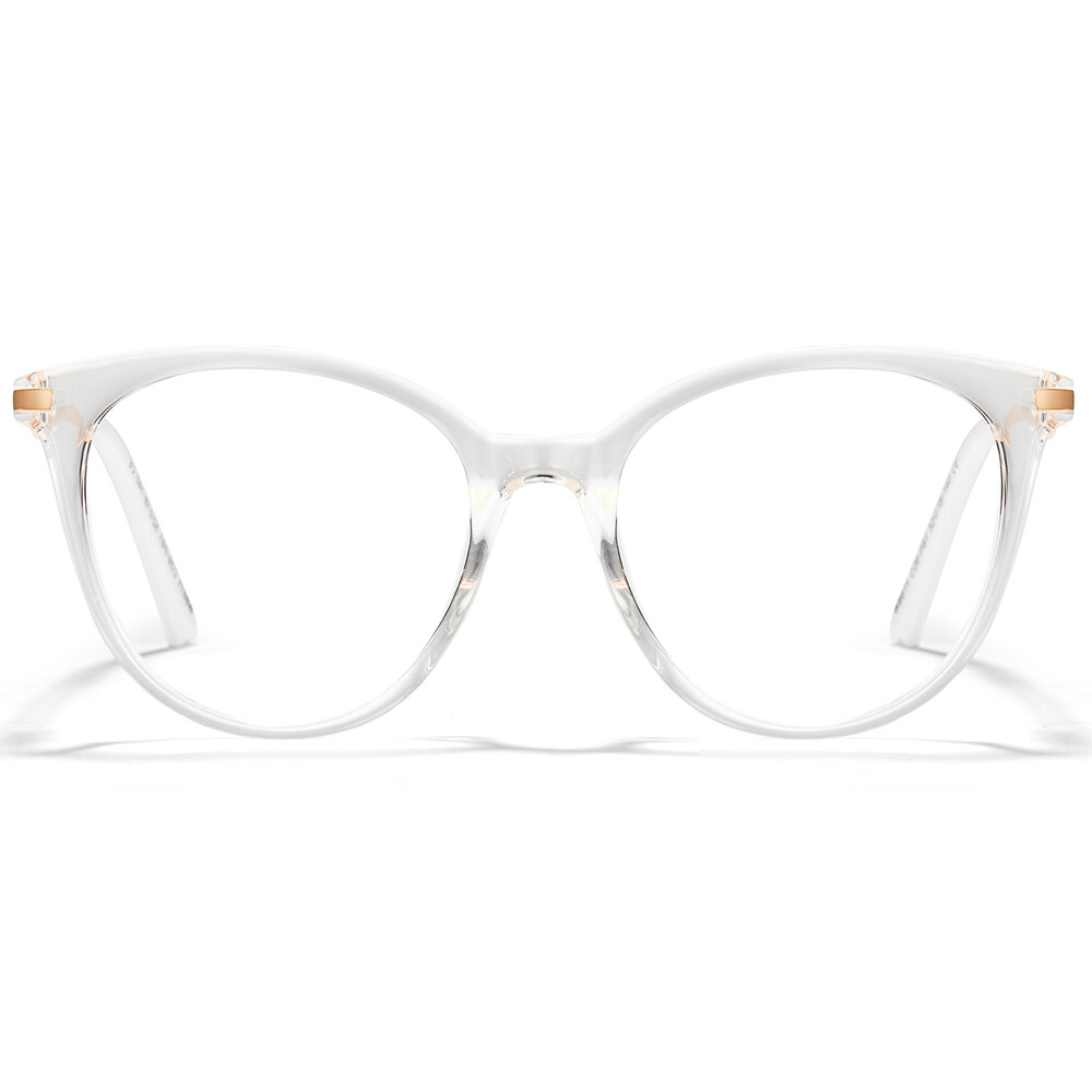 light blue frame glasses