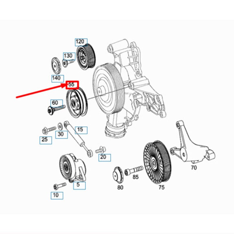New Drive Belt Idler For Benz W212 E220 E260 E200 E300 E350 E250 E400 E500 E180 OEM A2722021419
