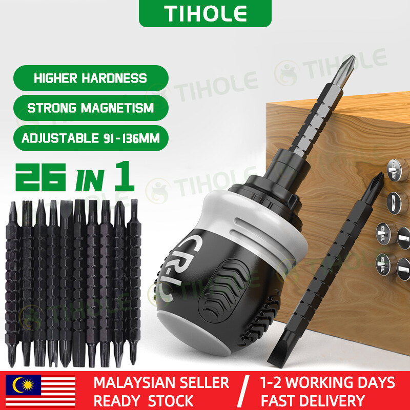 【TIHOLE】🔥Malaysia In Stock🔥26 in 1 Ratchet Screwdriver Set Magnetic ...