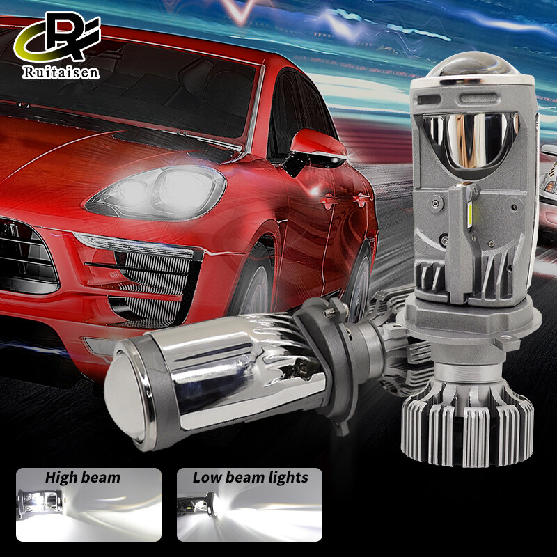 H4 H7 LED BiLED Projector Headlight Lens Automobles Bulb LED Headlamp Conversion Kit Hi/Lo Beam