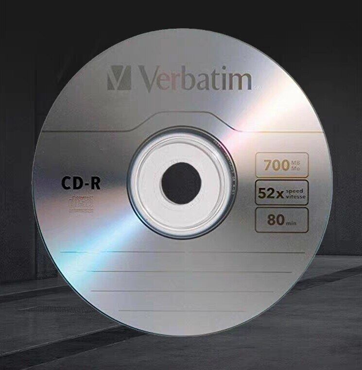 Verbatim CD-R Disc Blank Silver CD Disk CDR Discs 80Min 700MB 52X 10Pack