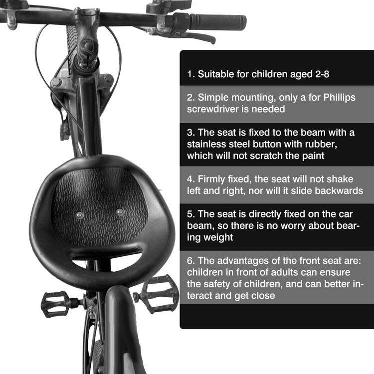 Bike Kids Seat Mountain Bike Child Front Seat Portable Bike Front