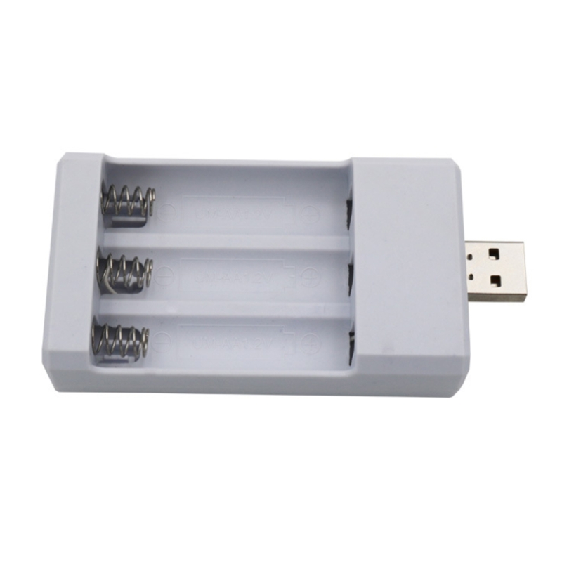 Usb plug charger compact 3-slot charger 5v/2a for rechargeable ni-cd battery aa /aaa1.2v portable battery