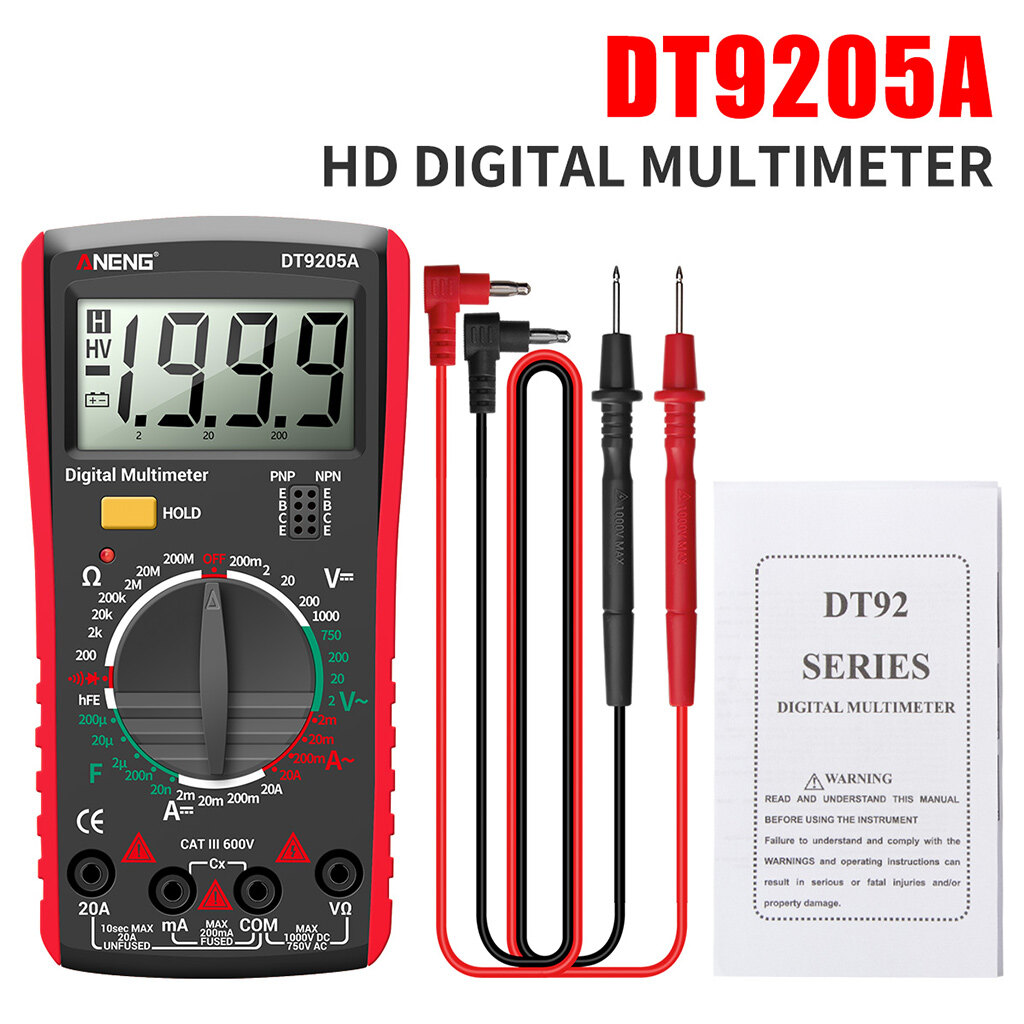 ANENG DT3266F Digital Clamp Meter Multimeter DT9205A Multimeter AC/DC Voltage Current Ampere NCV Resistance Diode Tester with Buzzer