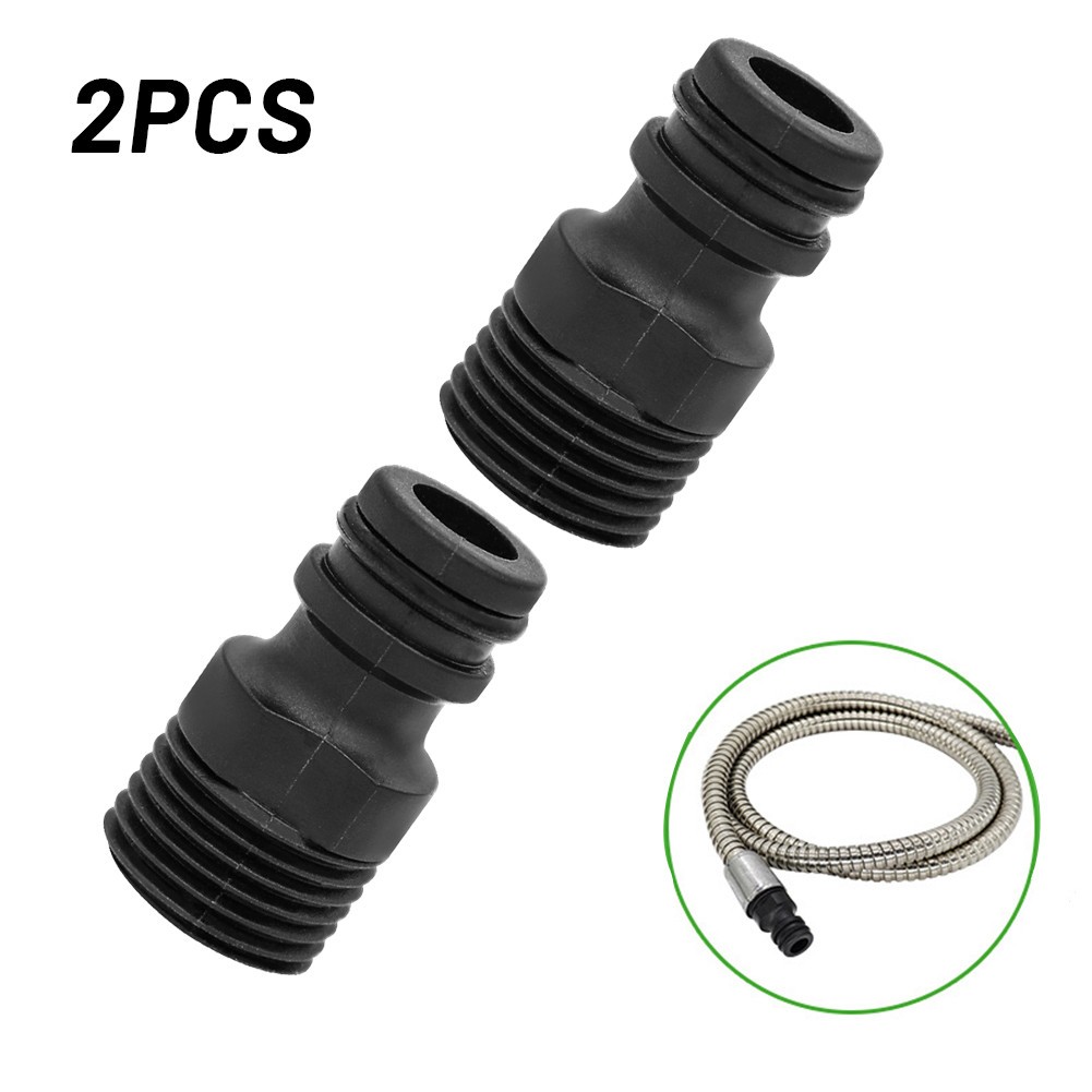 2× 1/2inch✅Threaded Tap Adaptor Garden Water Hose Quick Pipe Connector Fitting