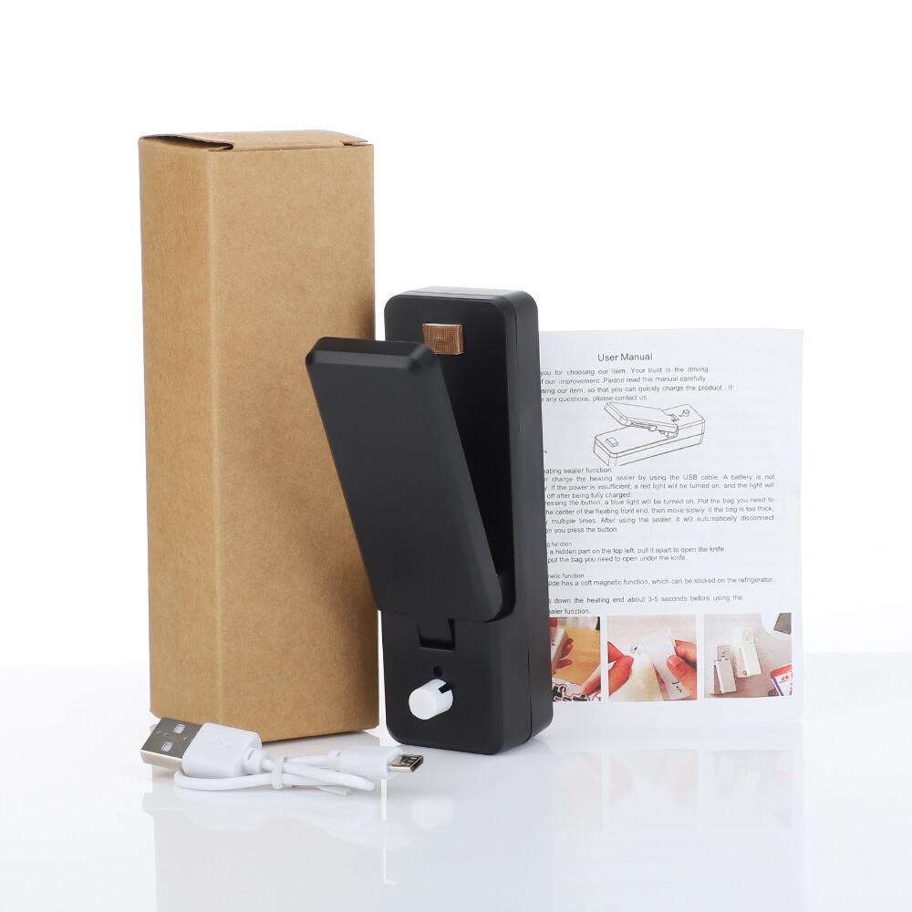 PASTSKY Mini Sealer Máy hàn miệng túi mini Máy Hàn Miệng Túi Nilong Bao Nilon Túi Đựng Thực Phẩm - Máy Hàn Miệng Túi Mini Có Nam Châm with Magnet and Knife Cutter Function