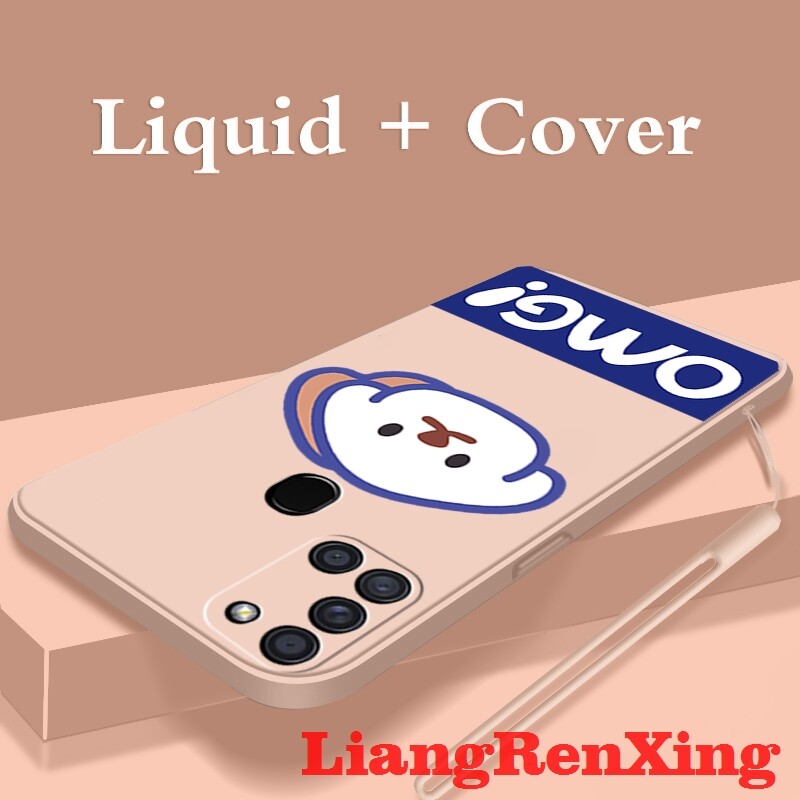Casing SAMSUNG a21s phone case Softcase Liquid Silicone Protector Smooth shockproof Bumper Cover new design YTOMG01