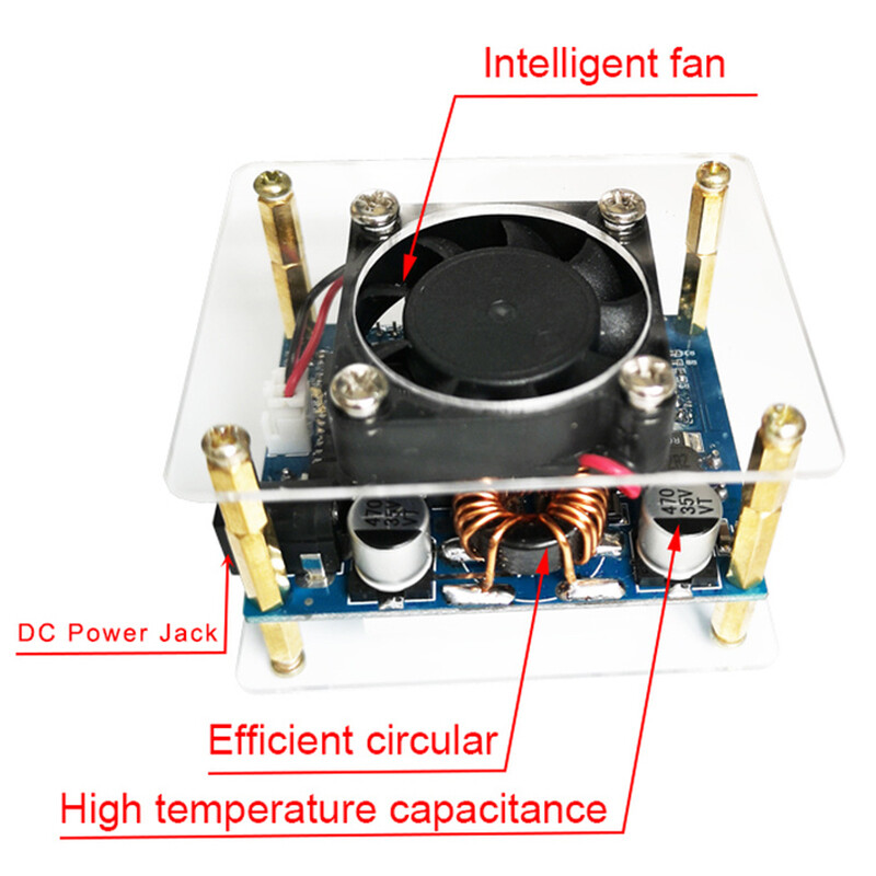 DC DC Automatic Boost/Buck Converter CC CV Power Module 0.5-30V 6A 60W Adjustable Regulated Power Supply Voltmeter Ammeter