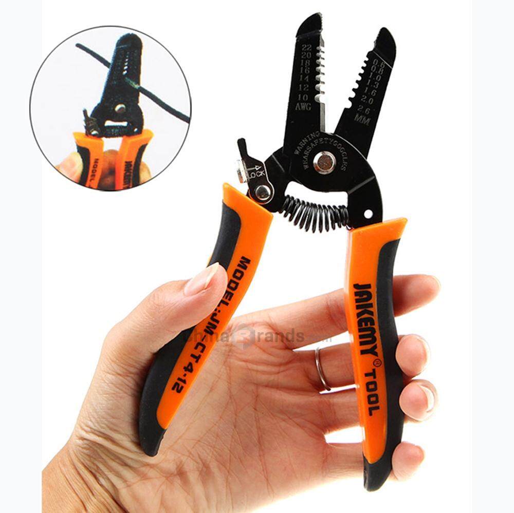 Jakemy Jm-Ct4-12 Pengelupas Pemotong Kabel Clamp 7.0 Inch Tang Alat Perangkat Keras By Marcus Realm.