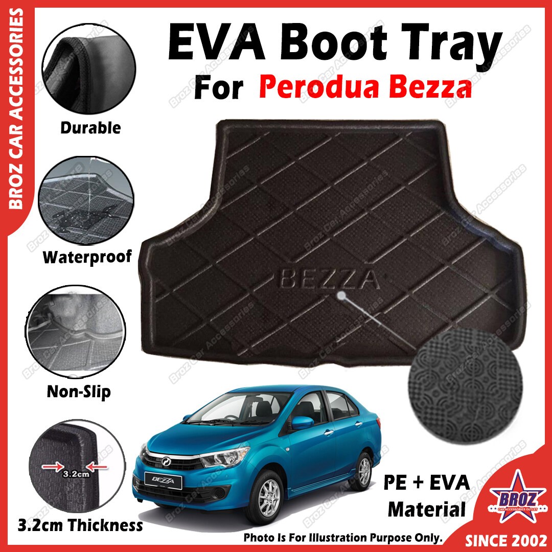 For Perodua Bezza EVA Copolymer Car Boot Tray Luggage Cargo Trunk Tray Dulang But Kereta 汽车后箱垫