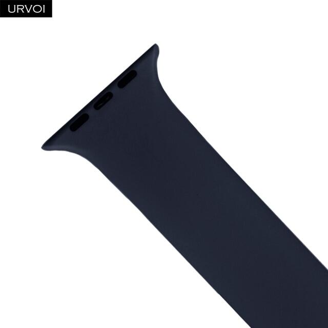 URVOI solo loop for Apple Watch Ultra sport band series 8 7 6 SE 5 4 3 2 1 silicone rubber strap for iWatch stretchable