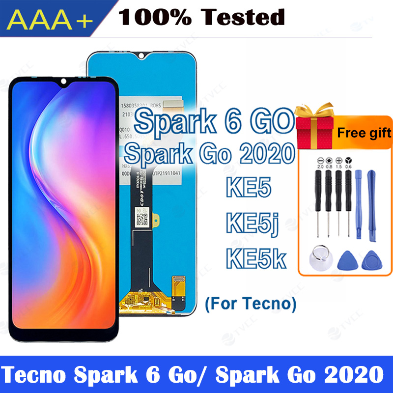 TVCC Layar LCD untuk Tecno Spark 6 Go 