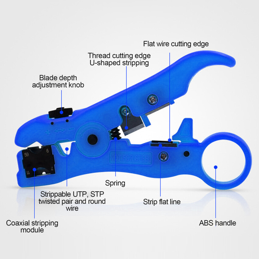 Multi-Functional Electric Stripping Pliers Tools Coaxial Cable Wire Pliers Cutter Striper For UTP/STP RG59 RG6 RG7 RG11