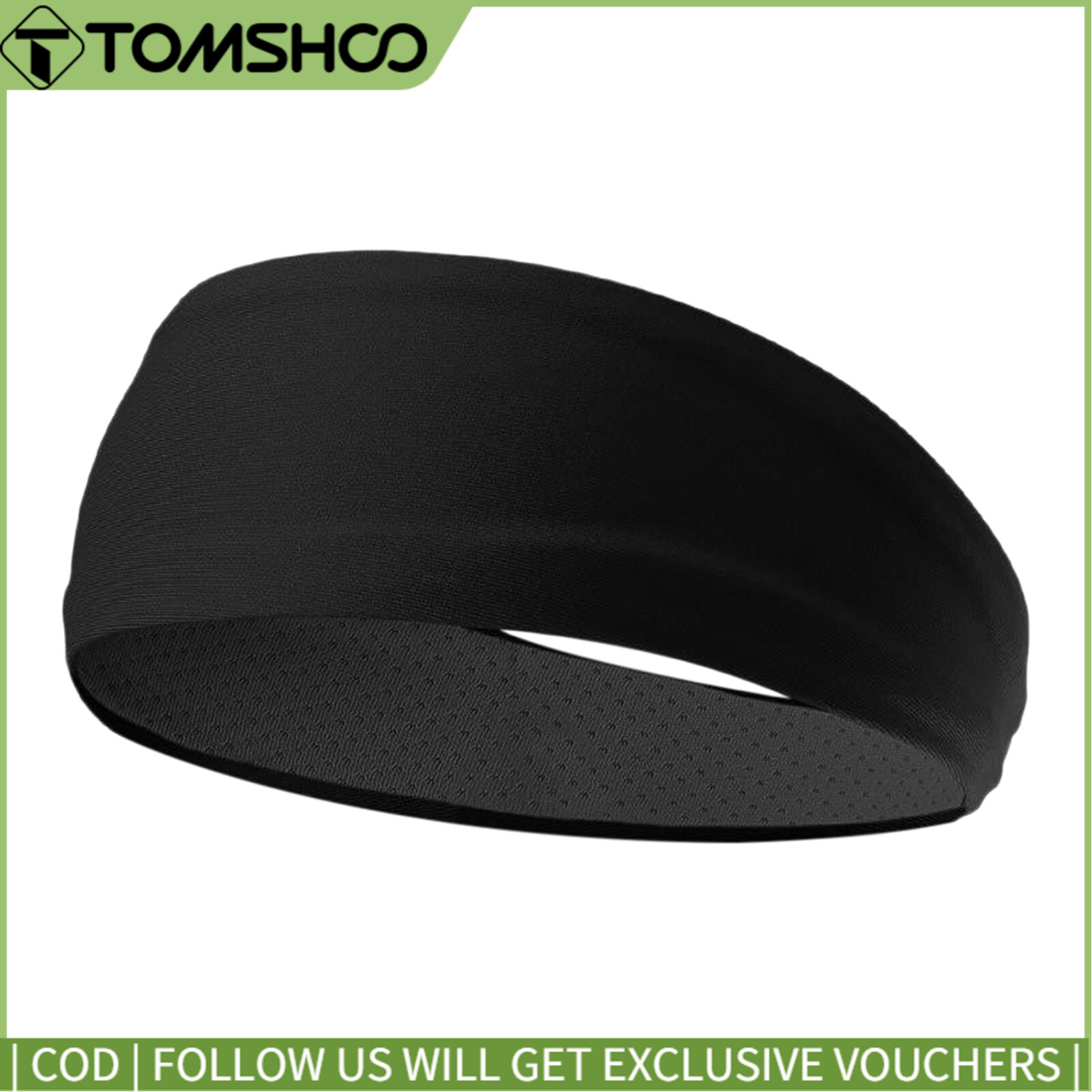 2PCS Black&Grey Sport Headband Sweatband Hair Band Anti-slip Headwear Elastic Hair Band Athletic Headband